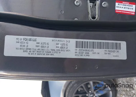 2019 Dodge Charger Gt Rwd z USA, uszkodzony, nr VIN 2C3CDXHG0KH631975